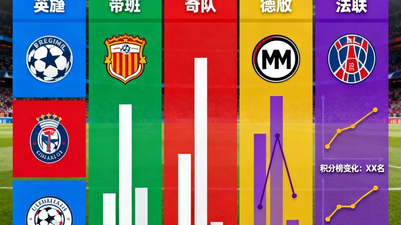 欧洲五大联赛半程数据回顾封面图，展示各联赛进球数和积分榜变化